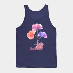 Flower water color design Tank Top